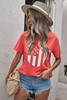 American Flag Heart Print Graphic Tee