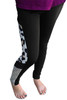 Black Kid's Leopard Patchwork High Waist Skinny Leggings