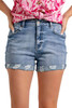 Distressed Folded Hot Denim Shorts Distressed Folded Hot Denim Shorts