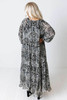 Paisley Print Ruffled Drawstring Plus Size Maxi Dress