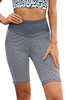 Gray Side Pockets Ruched Butt Lifting Yoga Shorts