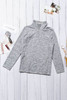 Gray Quarter Zip Pullover Sweatshirt