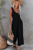 Lace-up Strap Wide Leg High Waist Jumpsuit