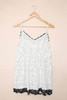 Polka Dot Lace Splicing Spaghetti Strap Plus Size Tank Top