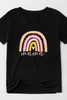 Black Rainbow mini Print Parent-child Kid T-shirt Black Rainbow mini Print Parent-child Kid T-shirt