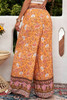 Orange Boho Wide Leg Palazzo Pants