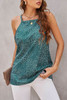 Green Dotted Print Tank with Slit