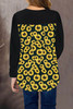 Yellow Sunflower Print Kids Long Sleeve Top