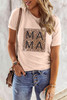 Pink Leopard Square MAMA Graphic T-shirt