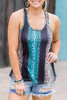 Animal Print Tie-dye Racerback Tank