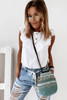 White Buttons Ruffled Tank Top White Buttons Ruffled Tank Top