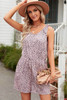 Pink Leopard Print Sleeveless Romper