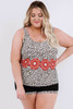 Leopard Sleeveless Plus Size Tankini