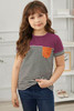 Red Toddler Striped Pocket Patched Tee