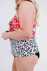 Leopard Tribal Print Bandeau Plus Size Tankini