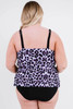 Black Leopard Splicing Plus Size Tankini Black Leopard Splicing Plus Size Tankini