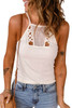 White Lace Crochet Cut-out Spaghetti Strap Camisole