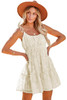 Beige Tiered Textured Babydoll Dress