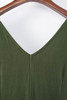 Green Button V Neck Romper with Belt