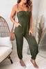 Green Smocked Top Jogger Jumpsuit