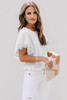 White Lace Flutter Sleeve Top