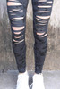 Black Camo Print Ripped High Waist Leggings Black Camo Print Ripped High Waist Leggings