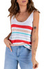 Multi Stripe Knit Scoop Neck Tank Top