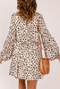 Leopard Print Shirt Mini Dress