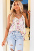 Multicolor Floral Print Spaghetti Straps Tank Top