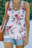 Casual Floral Print Racerback Tank