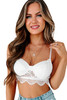 White Lace Trim Spaghetti Strap Bralette