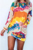 Multicolor Tie Dye Pocketed T Shirt Mini Dress