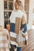 Multicolor Plus Size Colorblock Knit Cardigan Multicolor Plus Size Colorblock Knit Cardigan