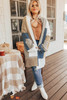Multicolor Plus Size Colorblock Knit Cardigan Multicolor Plus Size Colorblock Knit Cardigan