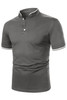 Gray Men's Regular-fit Pique Polo Shirt