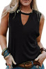 Black Cutout Tank Top