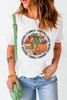 White Pretty Things of Fall Graphic Print Short Sleeve Tee