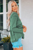 Green Long Sleeve Babydoll Top