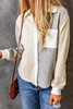 Contrast Trim Colorblock Knit Shirt