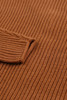 Brown V Neck Drop Shoulder Buttons Cardigan
