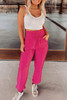 Rose Smocked Waist Casual Jogger Pants