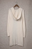 Apricot Hooded Pockets Open Front Knitted Cardigan