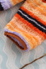 Multicolor Striped Kangaroo Pocket Buttoned Sherpa Sweatshirt