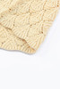 Khaki Textured Pocket Knit Open Front Cardigan