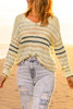 Stripe Colorblock Knit Sweater