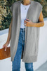Gray Basic Vest Cardigan Sweater