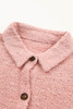 Pink Plush Button Down Pocketed Shirt Jacket