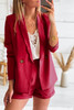 Rose Wavy Collar Single Button Blazer