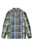 Green Chest Pockets Button Up Plaid Shacket