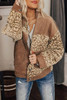 Brown Leopard Print Corduroy Long Sleeve Jacket Brown Leopard Print Corduroy Long Sleeve Jacket